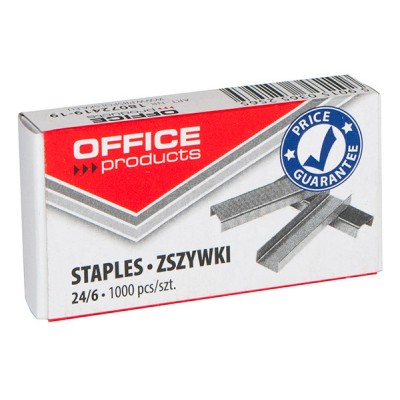 Zszywki Office Product Srebrne 24/6 1000 szt.