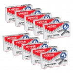 Zszywki Office Product Srebrne 24/6 1000 sztuk - zestaw 10 opakowań