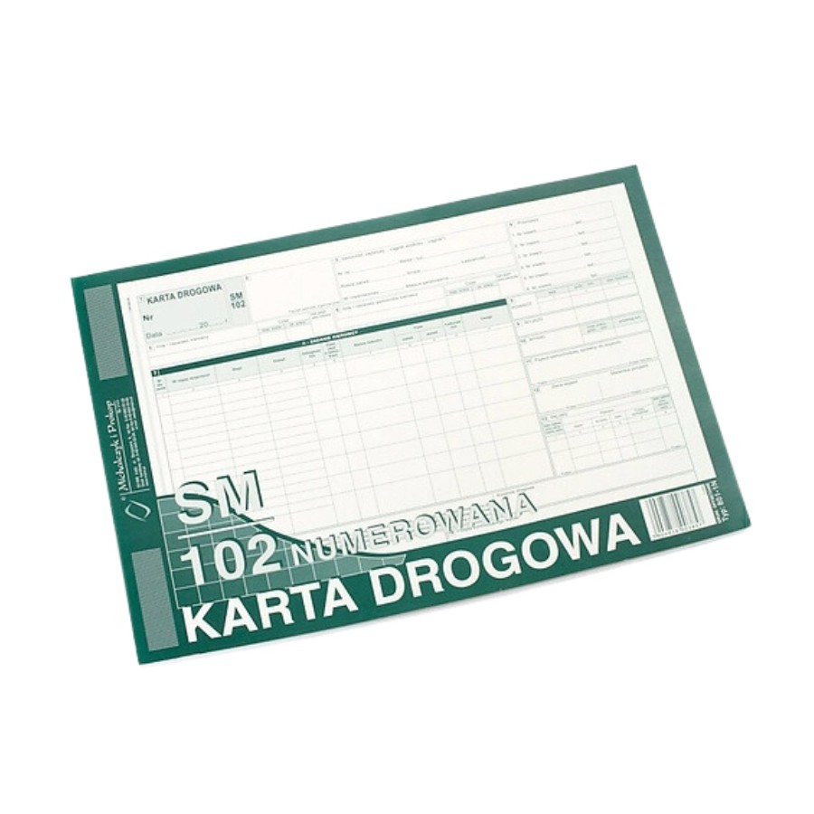 801-1N Karta drogowa sm/102 numerowana (samochód ciężarowy)