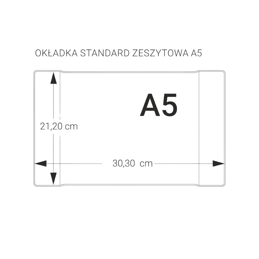 Okładka na zeszyt A5 przezroczysta