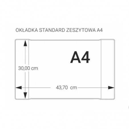Okładka na zeszyt A4 kolorowa 5szt