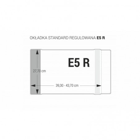 Okładka na zeszyt regulowana E5 27,7x43,7cm kolorowa 5szt