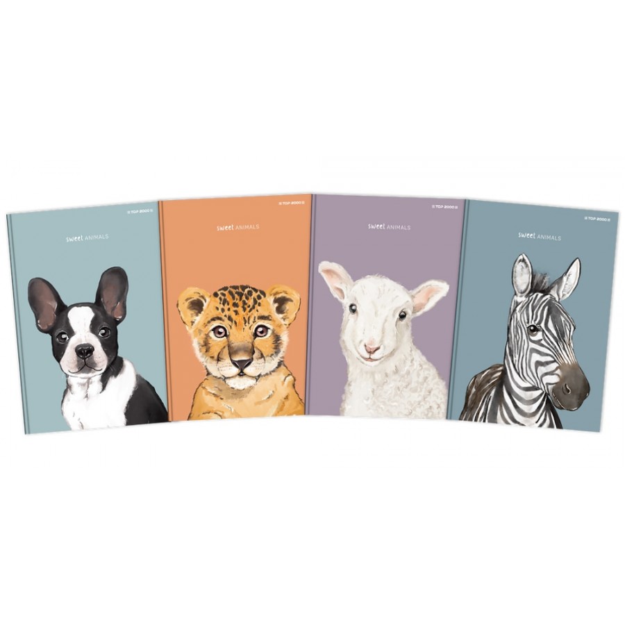 Zeszyt Brulion Top2000 Twarda Okładka Linia A5 96K Sweet Animals