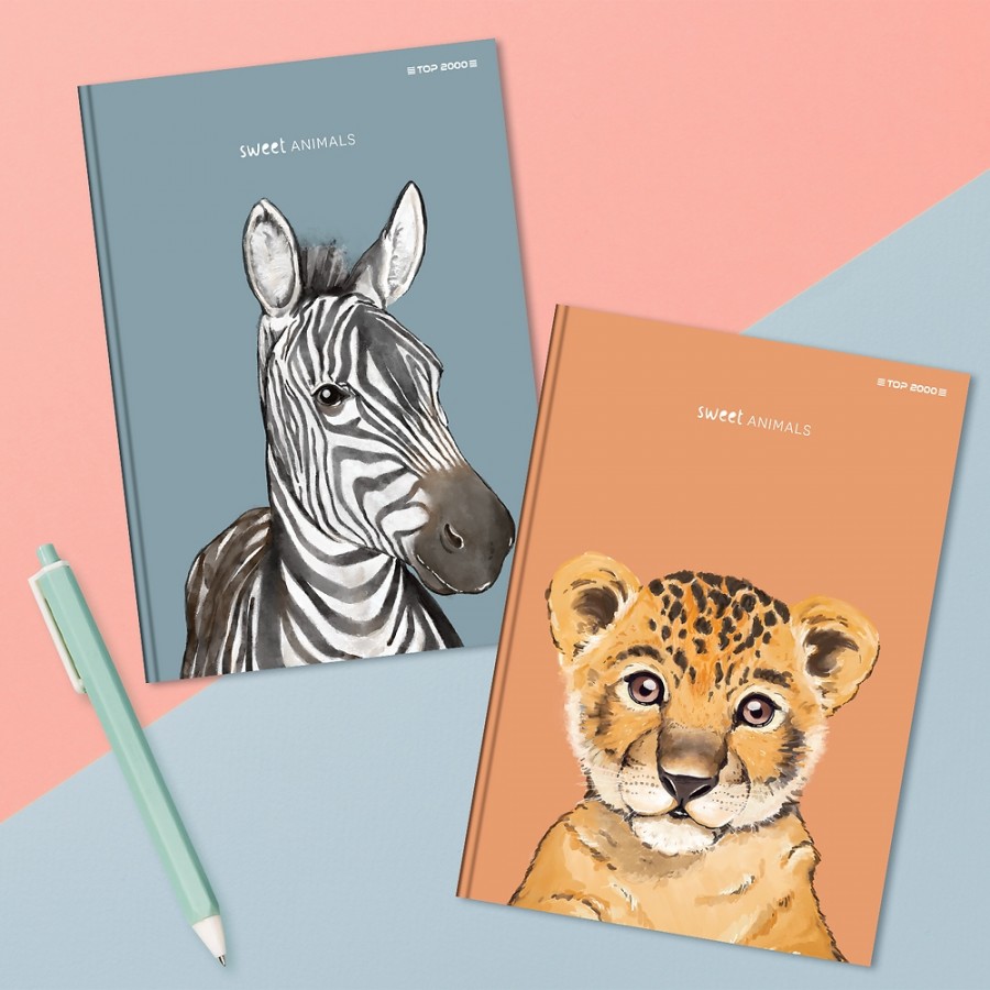 Zeszyt Brulion Top2000 Twarda Okładka Linia A5 96K Sweet Animals