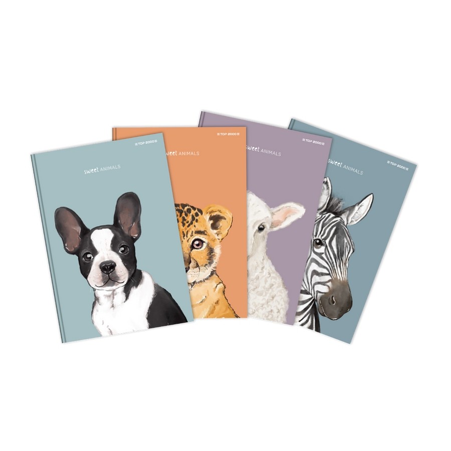 Zeszyt Brulion Top2000 Twarda Okładka Linia A5 96K Sweet Animals