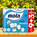 Papier toaletowy 2-warstwowy 12 rolek Mola Biała Bawełna