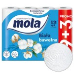 Papier toaletowy 2-warstwowy 12 rolek Mola Biała Bawełna