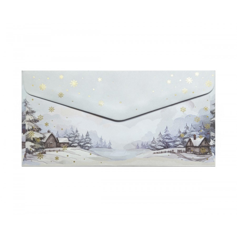 Koperty ozdobne Galeria Papieru koperta DL 120g MAGIA ZIMY 10 sztuk