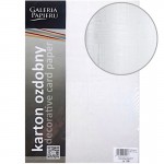 Karton papier ozdobny A4 Galeria Papieru SATYNA Biały 20 arkuszy