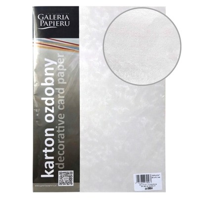 Karton papier ozdobny A4 Galeria Papieru Premium PERŁA Biały 20 arkuszy