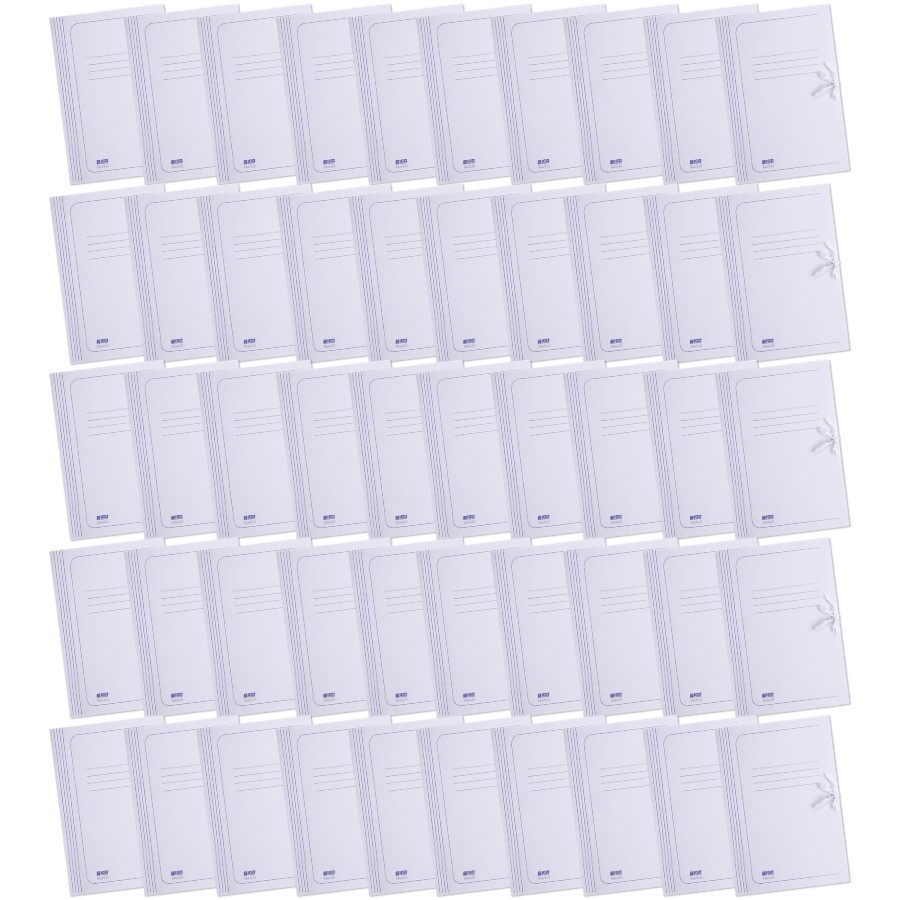 Teczka wiązana A4 papierowa biała Bigo 50szt
