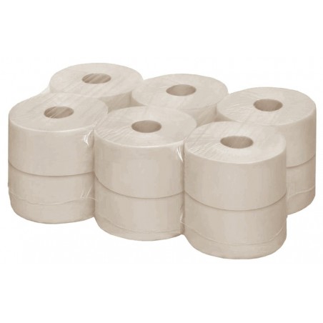 Papier toaletowy makulaturowy Jumbo 1-W 12 sztuk szary
