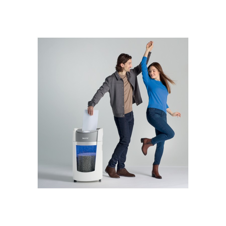 Niszczarka Leitz IQ OptiMax Office P5 mikrościnki kosz 35 l
