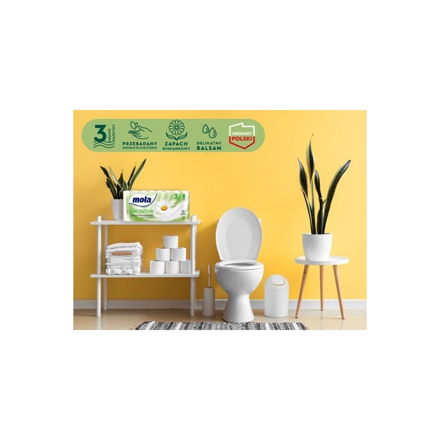 Mola SENSITIVE Papier toaletowy Balsam Rumiankowy - 8 pak