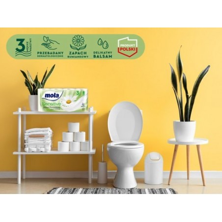 Mola SENSITIVE Papier toaletowy Balsam Rumiankowy - 8 pak