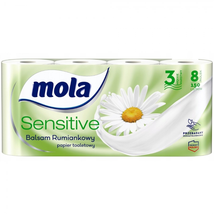 Mola SENSITIVE Papier toaletowy Balsam Rumiankowy - 8 pak