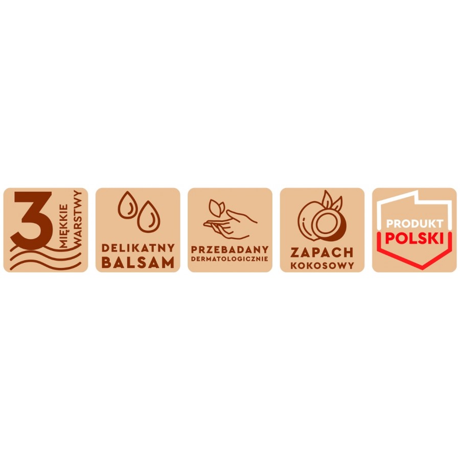 Mola SENSITIVE Papier toaletowy Mleczko Kokosowe - 8 pak