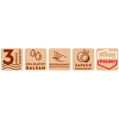 Mola SENSITIVE Papier toaletowy Mleczko Kokosowe - 8 pak