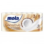 Mola SENSITIVE Papier toaletowy 3W Mleczko Kokosowe 8 rolek