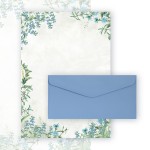 Papeteria FIORI BLUE zestaw 20 arkuszy A4 + koperta DL 10 szt.
