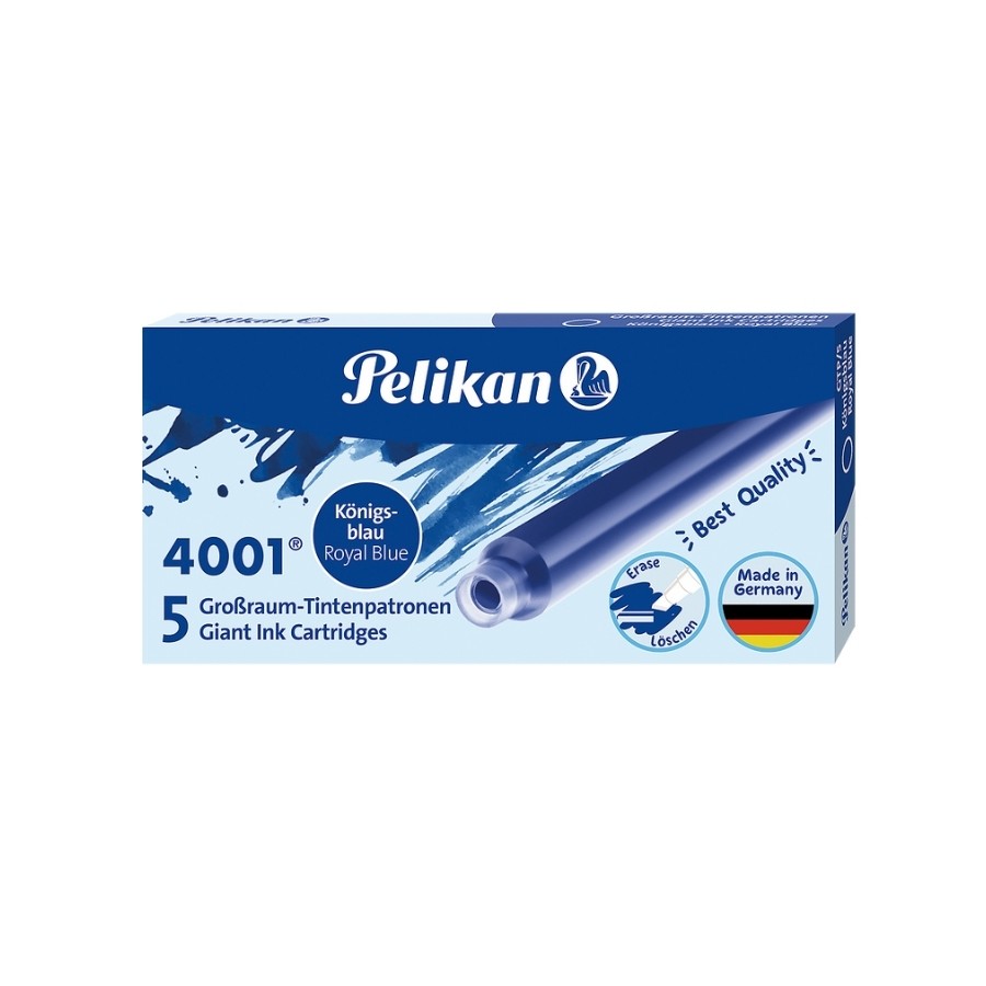 NABOJE ATRAMENTOWE DŁUGIE PELIKAN GTP 5 SZT NIEBIESKI