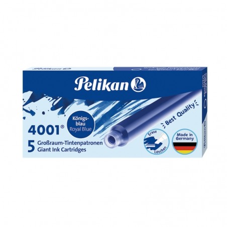 NABOJE ATRAMENTOWE DŁUGIE PELIKAN GTP 5 SZT NIEBIESKI