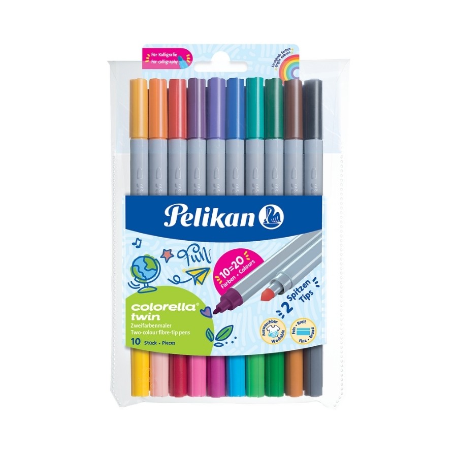 FLAMASTRY PELIKAN COLORELLA-TWIN C304 10 KOLOR BL1