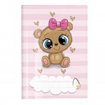 Okładka Etui na książeczkę zdrowia Biurfol pluszak serca różowa