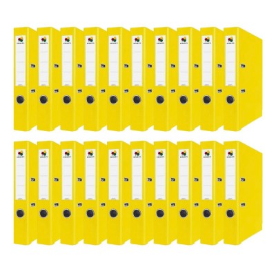 Segregator biurowy A4 55mm Hexagon ŻÓŁTY 20 sztuk