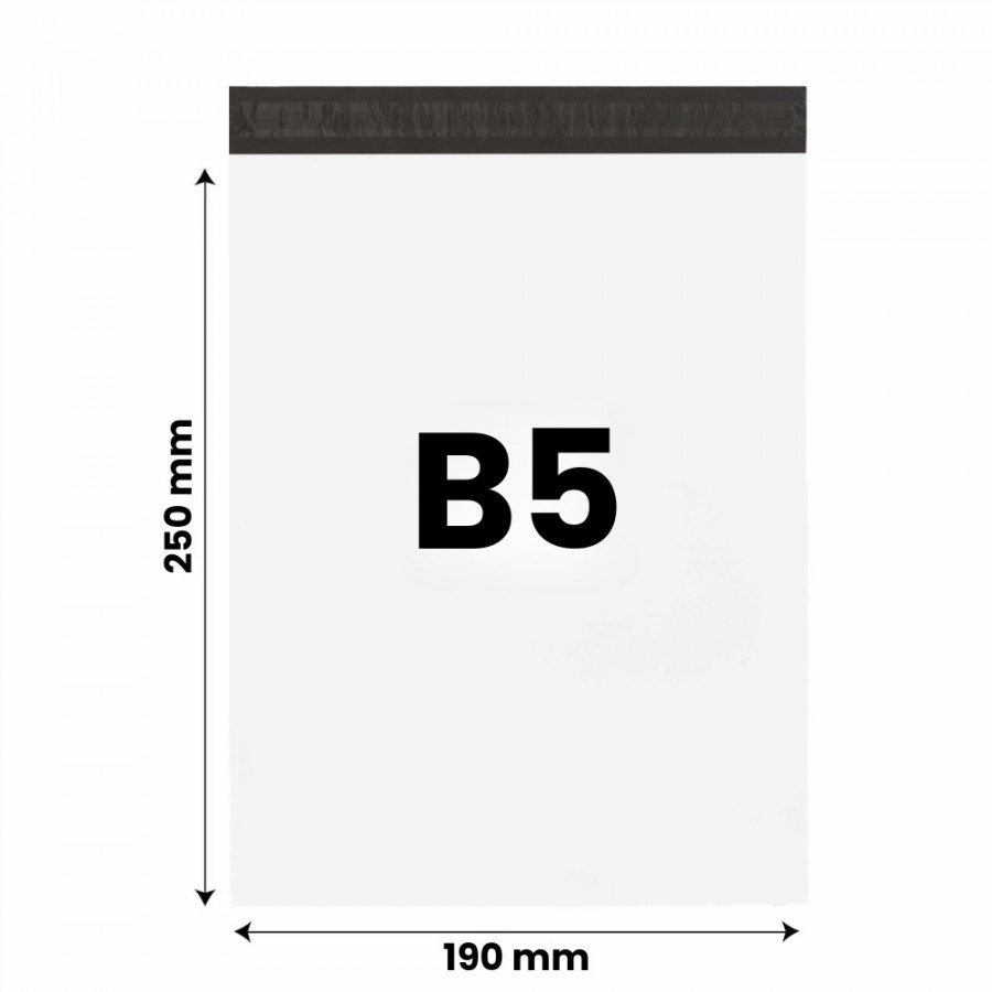 Foliopaki kurierskie BIAŁE B5 190x250mm 50szt.
