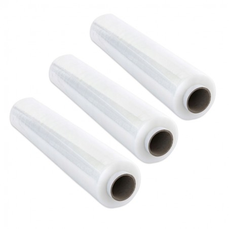 Folia Stretch 23 mic 2,7kg netto 50cm Przezroczysta ZESTAW 3 szt