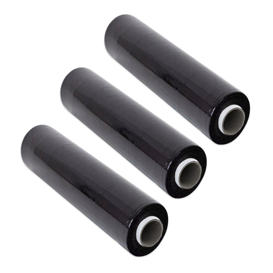 Folia Stretch 23 mic 2,7kg netto 50cm Czarna ZESTAW 3 szt