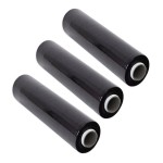 Folia Stretch 23 mic 2,7kg netto 50cm Czarna ZESTAW 3 szt