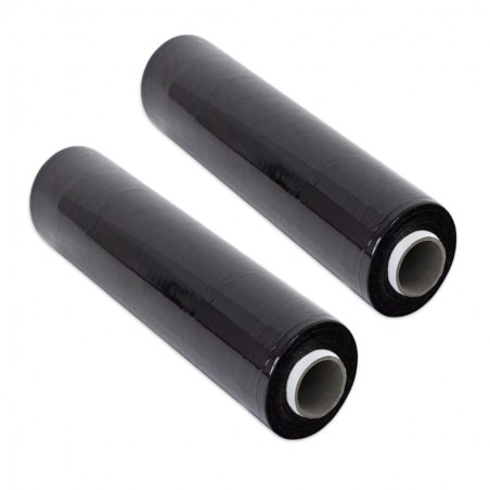 Folia Stretch 23 mic 2,7kg netto 50cm Czarna ZESTAW 2 szt