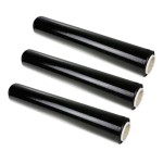 Folia stretch 50cm 23mic 1,65kg netto czarna - ZESTAW 3 szt