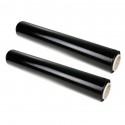 Folia stretch 50cm 23mic 1,65kg netto czarna - ZESTAW 2 szt