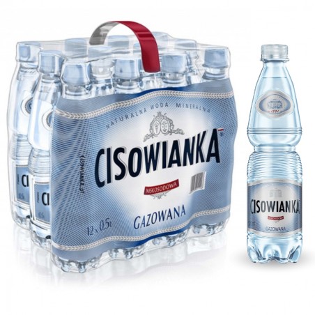 Woda Mineralna Cisowianka Gazowana Zgrzewka 12x0,5L