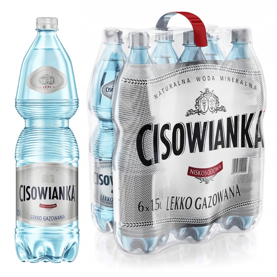 Woda Mineralna Cisowianka Lekko Gazowana Zgrzewka 6x1,5L
