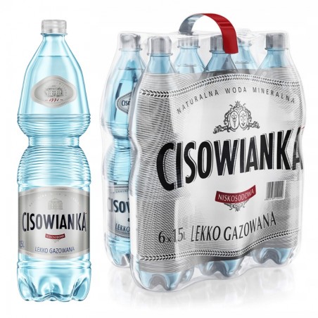Woda Mineralna Cisowianka Lekko Gazowana Zgrzewka 6x1,5L