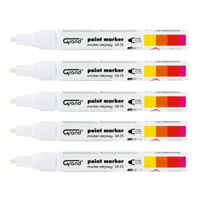 Marker Pisak Olejowy Grand GR25 Biały 1,8mm 5szt