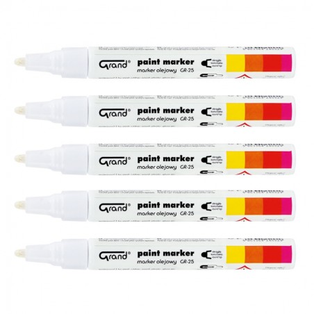 Marker Pisak Olejowy Grand GR25 Biały 1,8mm 5szt