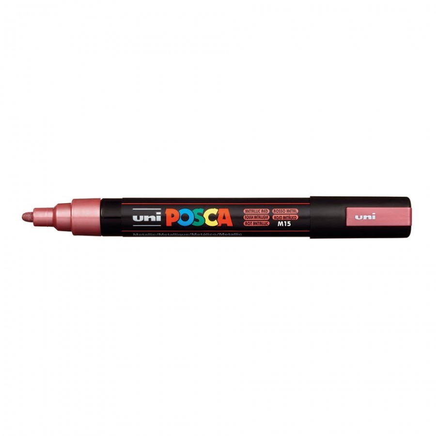 MARKER-PLAKATOWY-UNI-POSCA-PC-5M-METALICZNY-CZERWONY