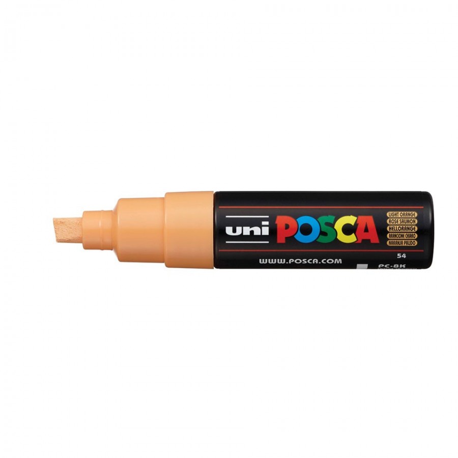 MARKER-PLAKATOWY-UNI-POSCA-PC-8K-JASNO-POMARAŃCZOWY
