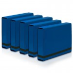 Teczka A4 Vaupe BOX na Dokumenty 50mm z Gumką 5 Szt Niebieska