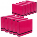Teczka A4 Vaupe BOX na Dokumenty 50mm z Gumką 10 Szt Różowa