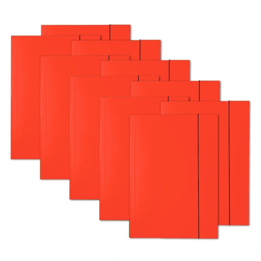 Zestaw-10-Szt-Teczka-A4-Z-Gumka-Esselte-Lakierowana-Czerwona