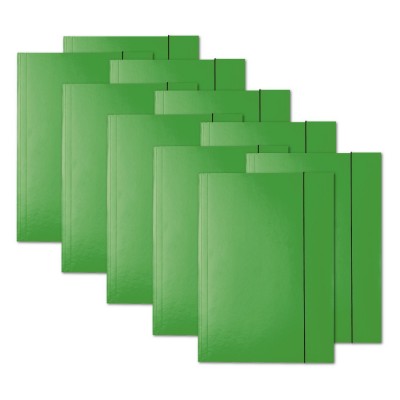 Zestaw-10-Szt-Teczka-A4-Z-Gumka-Esselte-Lakierowana-Zielona