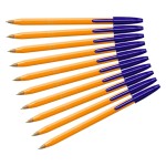 Zestaw 10 Szt Długopis Atramentowy Olejowy BIC Orange Niebieski