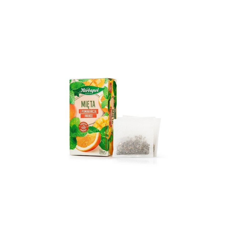 Herbata ziołowo owocowa mięta mango pomarańcza
