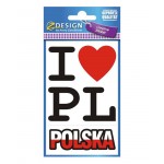 Naklejki ozdobne Avery – I Love Poland Polska